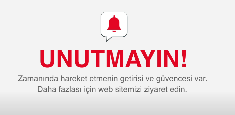Hasar sürecinde zamanında hareket etme hatırlatması